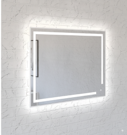 Зеркало Amica "785ску" 6500К 80*60 Квадрат Сенсор Черный