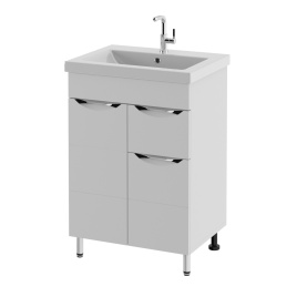 Тумба Напольная Amica "КИПР" Размер 60 2 Двери 1 Ящик Белый