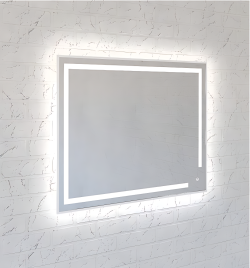 Зеркало Amica "781ску" 6500К 80*60 Квадрат Сенсор Белый