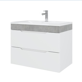 Тумба Подвесная Amica "КАПРИ" 2 Ящика (Бетон)