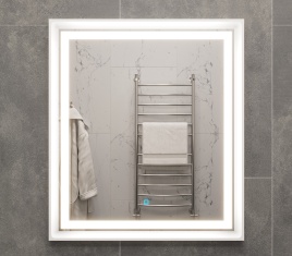 Зеркало Amica "СКАЙ" Квадрат Сенсор Подогрев Белый