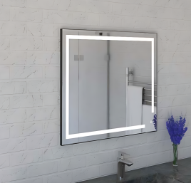 Зеркало Amica "403ску" 6500К Квадрат Сенсор Золото