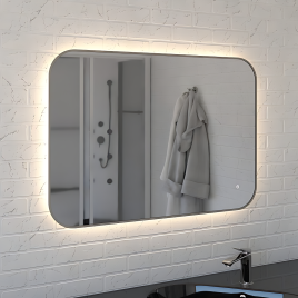 Зеркало Amica "797ску" 4000К 100*70 Эллипс Сенсор Золото Шампань