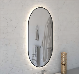 Зеркало Amica "731ск" 4000К 80*50 Овал Сенсор Белый