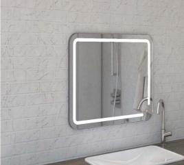 Зеркало Amica "458ску" 6500К 60*80 Овал Сенсор Сталь