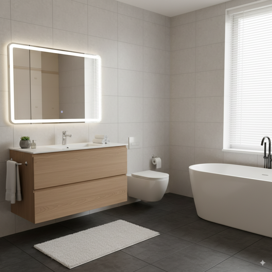 Зеркало Amica "348ску" 6500К 60*80 Овал Сенсор фото 3