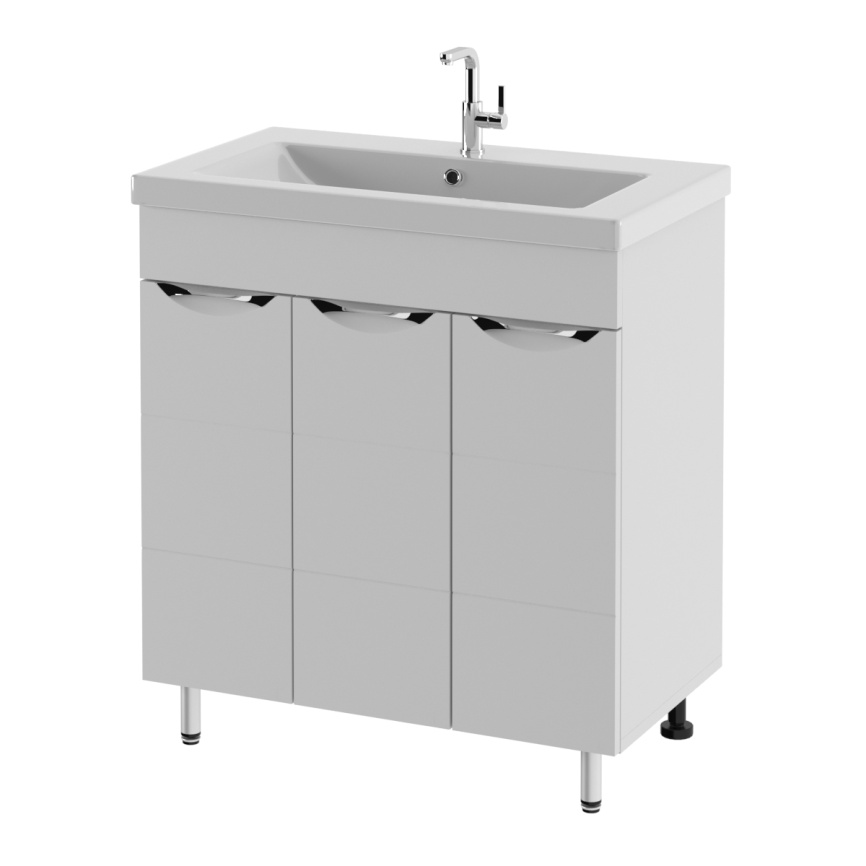 Тумба Напольная Amica "КИПР" Размер 80 3 Двери Белый фото 2