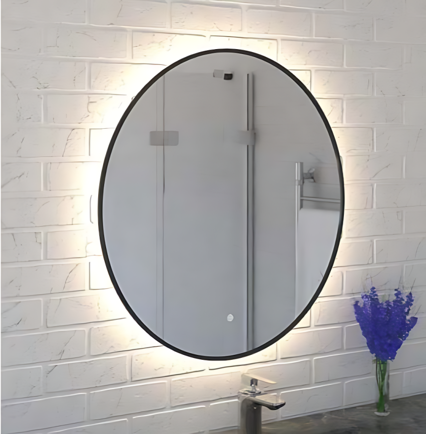 Зеркало Amica "705ск" 4000К Круг Сенсор Черный фото 1