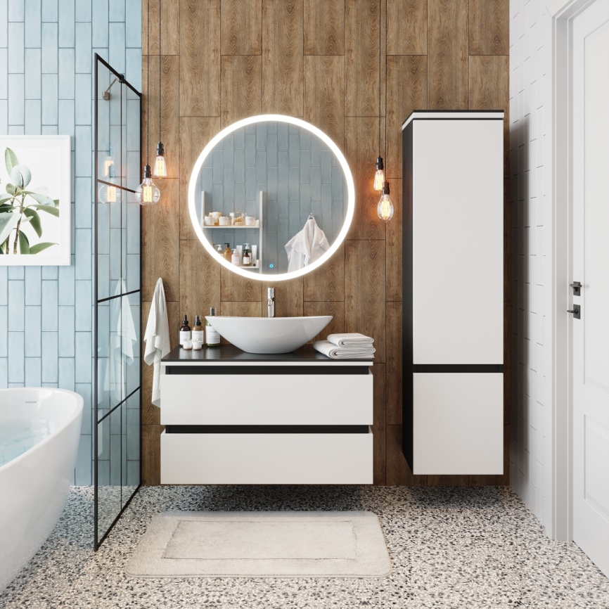 Тумба Подвесная Amica "ЯВА" 2 Ящика Белый  фото 2