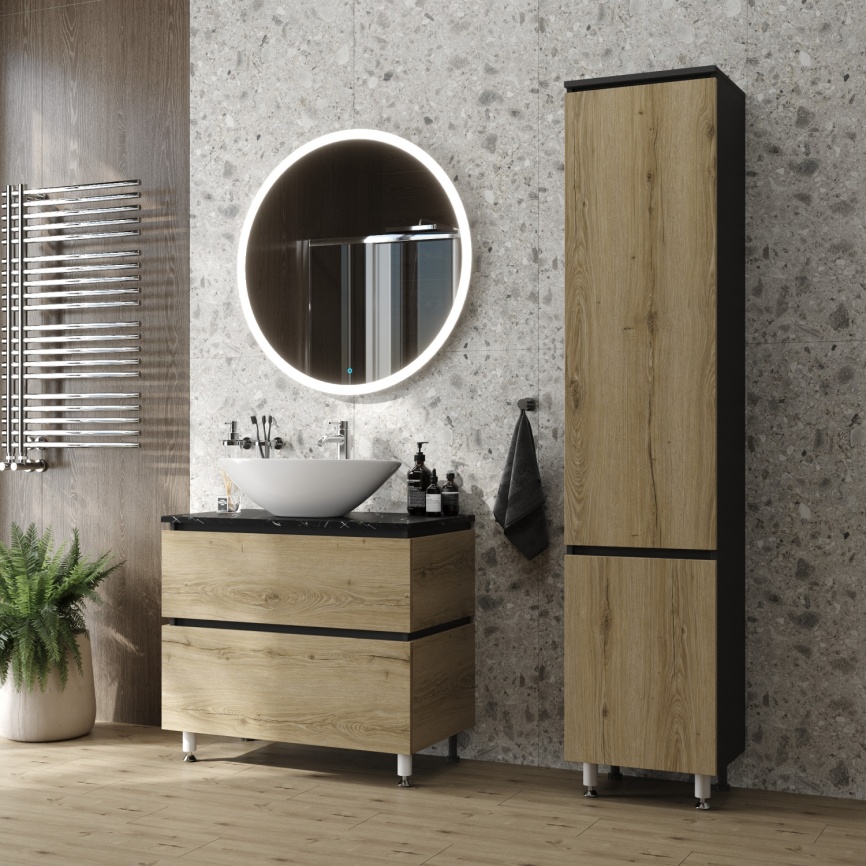 Пенал Напольный Amica "ЯВА" Размер 40 2 Двери Дуб Эльвезия фото 3