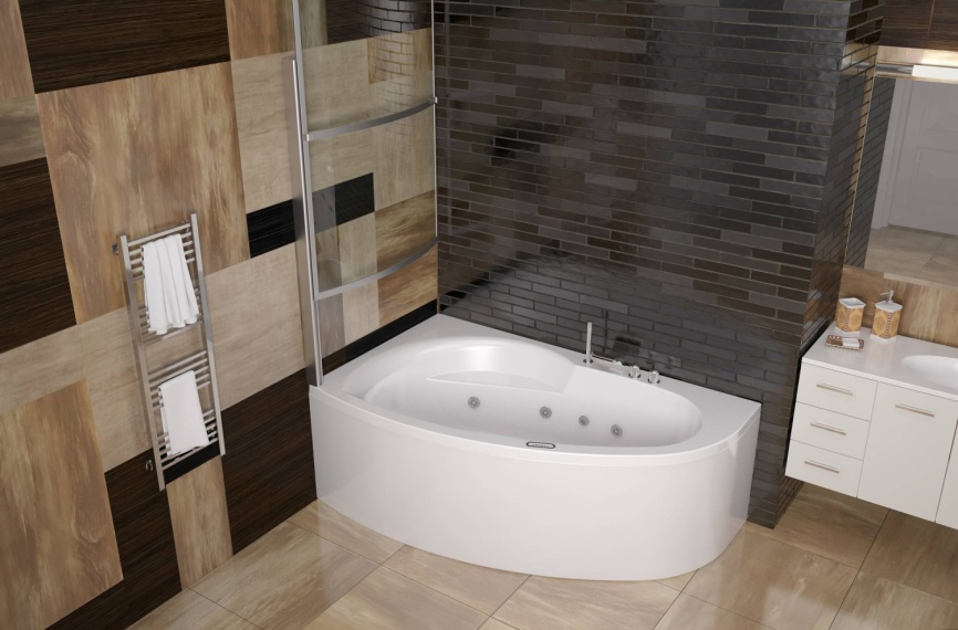 Ванна Угловая Amica "БАГИ" 170х100 Левая\Правая Белая фото 3