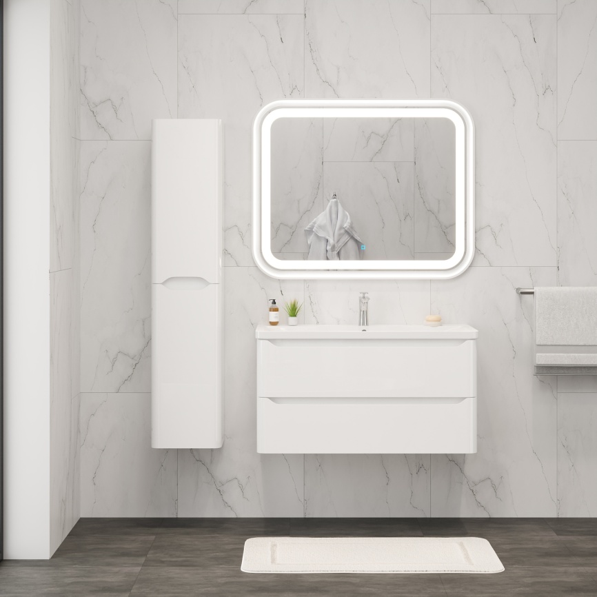 Зеркало Amica "СКАЙ" Овал Сенсор Графит фото 3