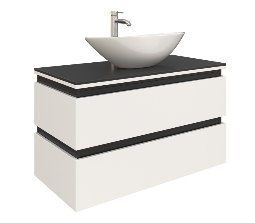 Тумба Подвесная Amica "ЯВА" 2 Ящика Белый  фото 1