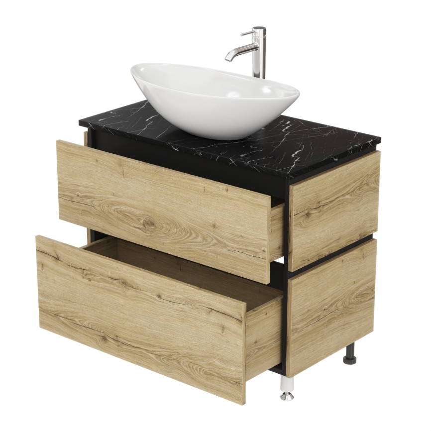 Тумба Напольная Amica "ЯВА" 2 Ящика Дуб Эльвезия фото 2