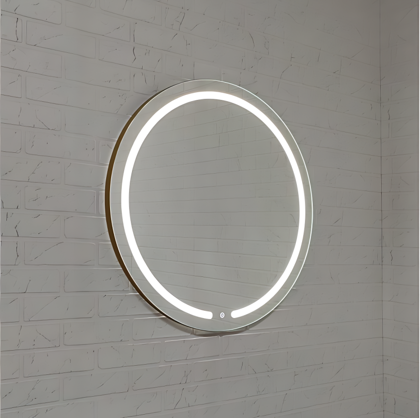 Зеркало Amica "755ск" 6500К Размер 80 Круг Сенсор Черный фото 2