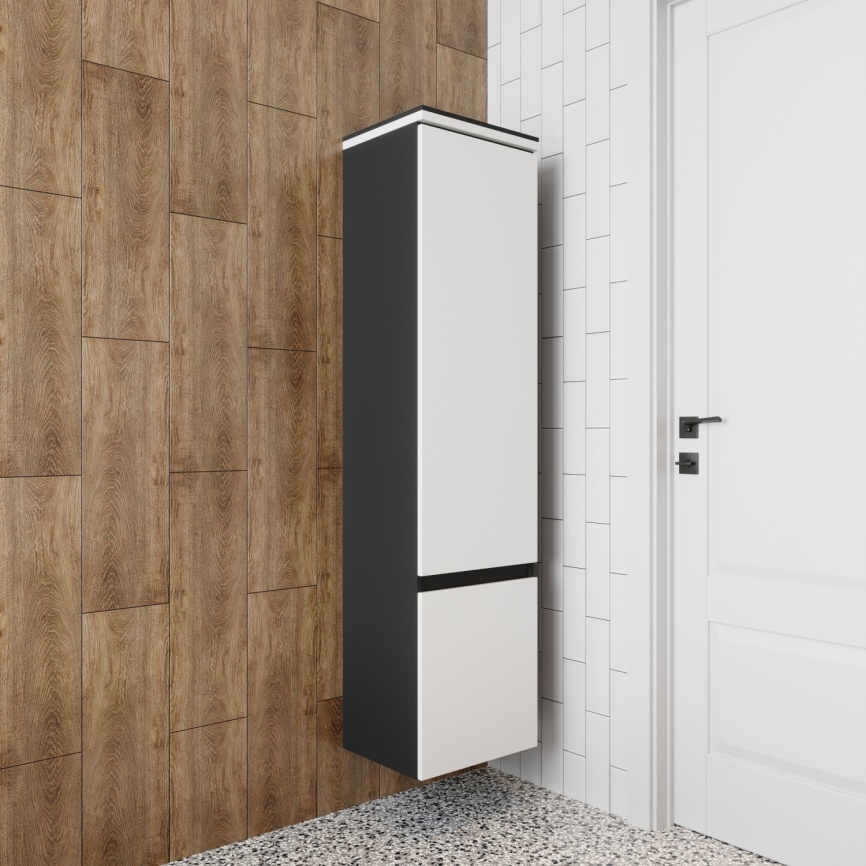 Пенал Подвесной Amica "ЯВА" 1 Дверь Белый фото 3