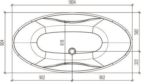 Ванна Прямая Amica "ТАХО" 180х90 Овал Белая  фото 4