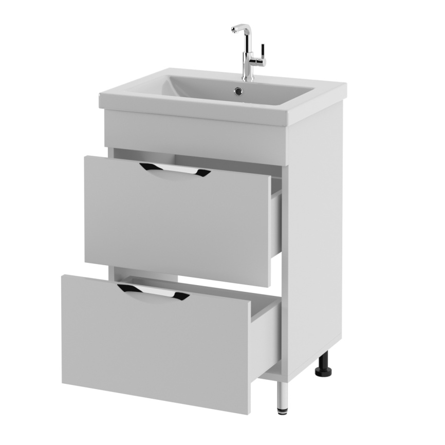 Тумба Напольная Amica "КИПР" 2 Ящика Белый фото 1