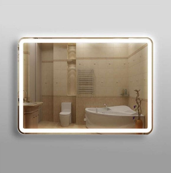 Зеркало Amica "348сду" 4000К 70*80 Овал Сенсор фото 1