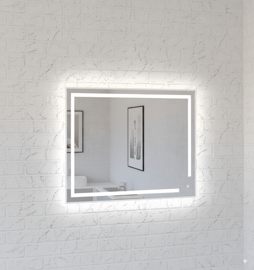 Зеркало Amica "408ску" 6500К 60*80 Квадрат Сенсор Сталь фото 2