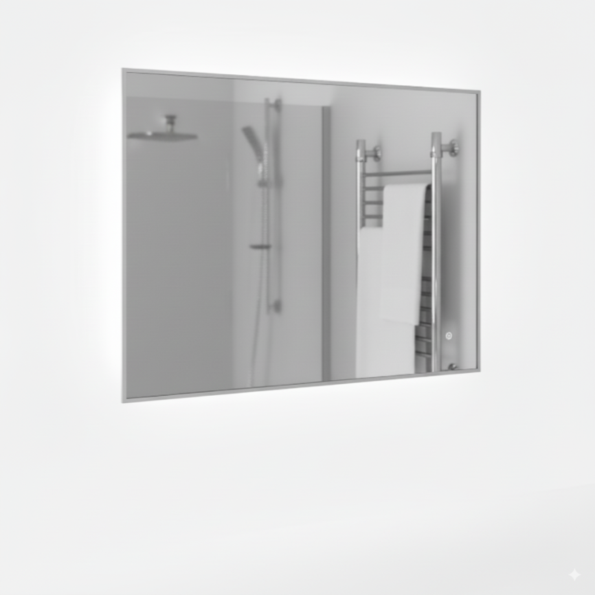 Зеркало Amica "729ску" 4000К 80*60 Квадрат Сенсор Светлое Золото фото 1