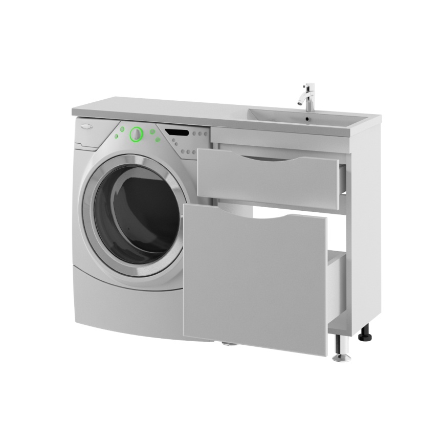 Тумба Напольная Amica "ВАНКУВЕР" 2 Ящика Белый фото 2