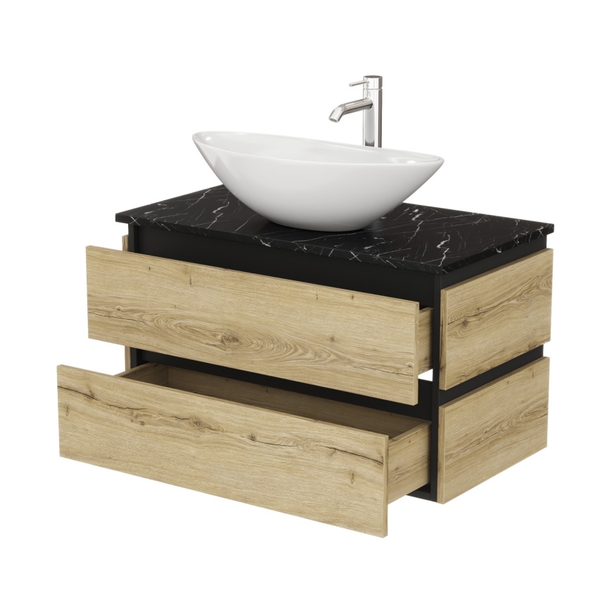 Тумба Подвесная Amica "ЯВА" 2 Ящика Дуб Эльвезия фото 2